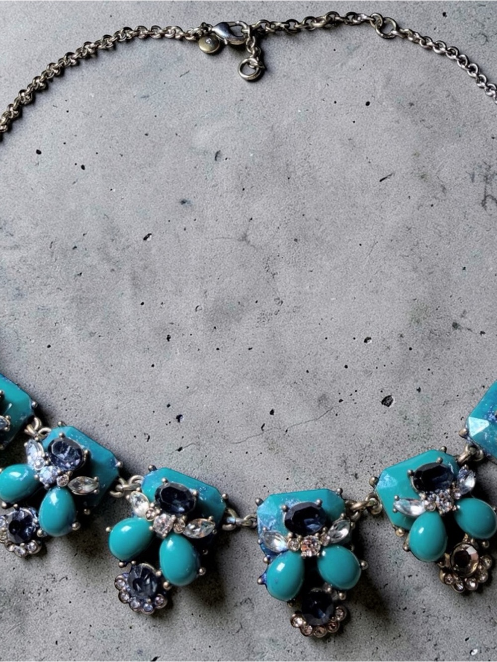 Turquoise Statement Bib Necklace - Unbranded